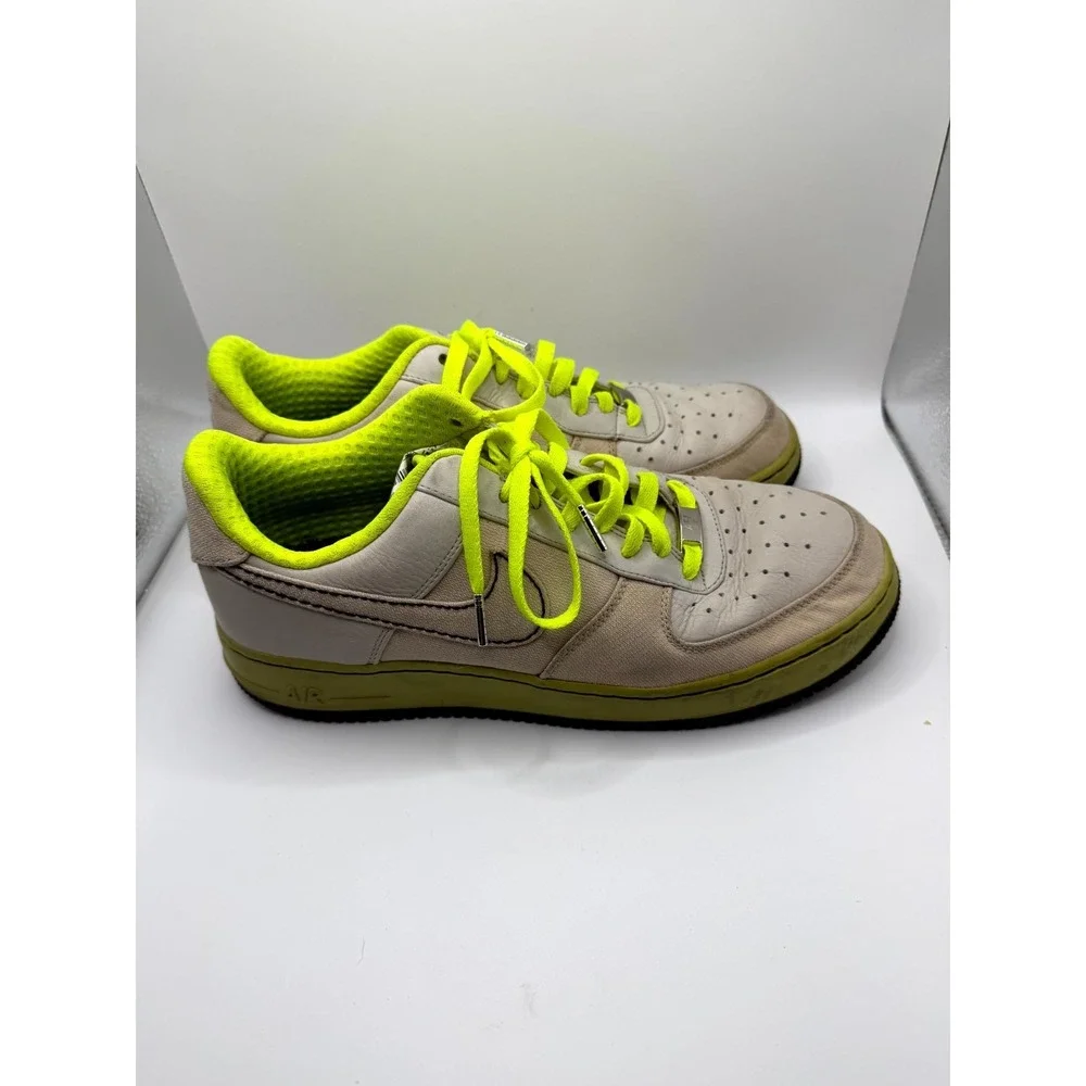 Nike Air Force 1 Premium 07 315180-002 Mens 9.5 Sneaker Light Bone Leather Shoes